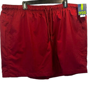 DSG Men’s Recreation Shorts, Size 2XL, Waist 22”, Length 18”, Deep Brick Color